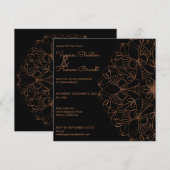 Elegant Brass Mandala Wedding Kaart (Voorkant / Achterkant)