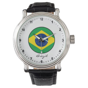 Elegant Brazilië Watch & Braziliaanse vlag Horloge