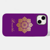 Elegant Breathe Deep Paars en Gold Mandala Case-Mate iPhone Case (Achterkant (horizontaal))