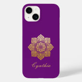 Elegant Breathe Paars en Gold Mandala Case-Mate iPhone Case (Achterkant)