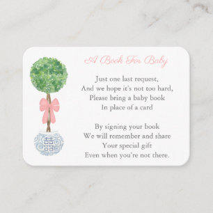 Elegant Breng Een Boek Gedicht Meisje Baby shower Informatiekaartje