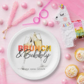 Elegant Bridal Brunch en Bubble Papieren Bordje (Feest)