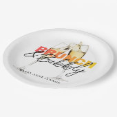 Elegant Bridal Brunch en Bubble Papieren Bordje (Gekanteld)