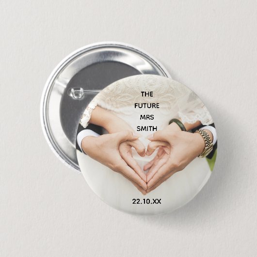 Elegant Bridal Future Mrs.Party Button (Voorkant /achterkant)
