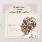 Elegant Bridal Shower Invitation Kaart (Voorkant / Achterkant)