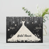Elegant Bridal Shower Invitation Kaart (Staand voorkant)