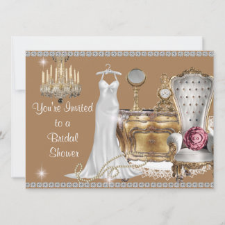 ELEGANT  BRIDAL SHOWER INVITATION KAART