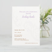 Elegant Bridal Shower Invitation, Lavender Kaart (Staand voorkant)