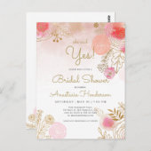 Elegant Bridal Shower Invitation. Uitnodiging (Voorkant / Achterkant)