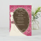 Elegant Bride Bridal Shower Invitations Kaart (Staand voorkant)