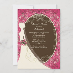 Elegant Bride Bridal Shower Invitations Kaart