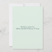 Elegant  Bride Bridal Shower Kaart (Achterkant)