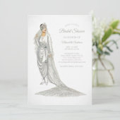 Elegant Bride  Bride in White Gown Kaart (Staand voorkant)