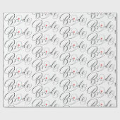 Elegant Bride Calligraphy Fancy Script Lettering Cadeaupapier (Vlak)