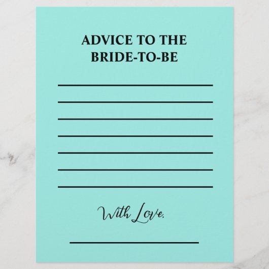 Elegant Bride & Co. Bridal Shower Teal Flyer (Voorkant)