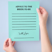 Elegant Bride & Co. Bridal Shower Teal Flyer (Hand)