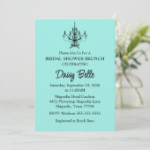 Elegant Bride & Co. Bridal Shower Teal Kaart (Staand voorkant)