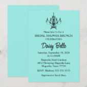 Elegant Bride & Co. Bridal Shower Teal Kaart (Voorkant / Achterkant)