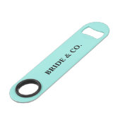 Elegant Bride & Co. Bridal Shower Teal Speed Flessenopener (Voorkant Gekanteld)