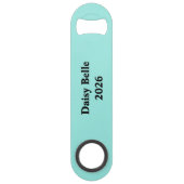 Elegant Bride & Co. Bridal Shower Teal Speed Flessenopener (Achterkant)