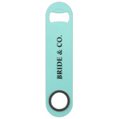 Elegant Bride & Co. Bridal Shower Teal Speed Flessenopener (Voorkant)