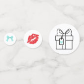 Elegant Bride & Co. Bruidsfeest Teal Confetti (Achterkanten)