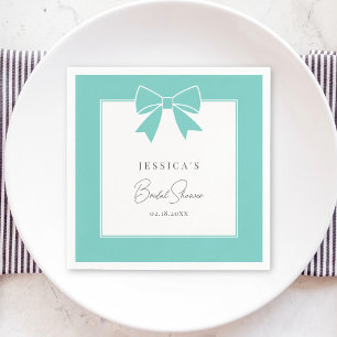Elegant Bride & Co. Turquoise Blauwe Strik Bruidsc Servet