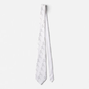 Elegant Bride en Groom Silhouette Sjabloon Stropdas
