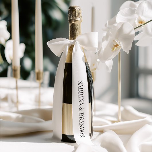 Elegant Bride & Groom Names Single Inscription Lint