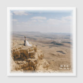 Elegant Bride & Groom Photo Weddenschap Hartelijk (Voorkant)