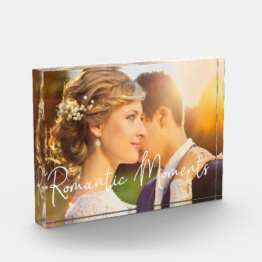 Elegant Bride Groom Romantic Moments Fotoblokken (Links)