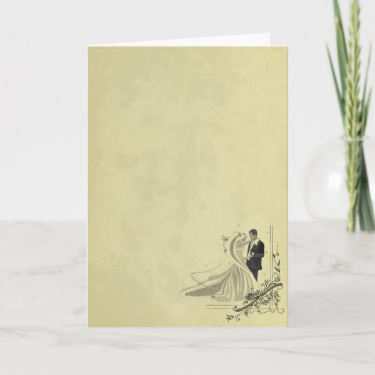 Elegant Bride & Groom Wedding Aankondiging (Voorkant)