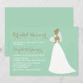 Elegant Bride Silhouette Bridal Shower Kaart (Voorkant / Achterkant)