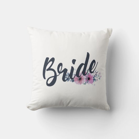 Elegant Bride Wedding Calligrafie | Sierkussen (Voorkant)