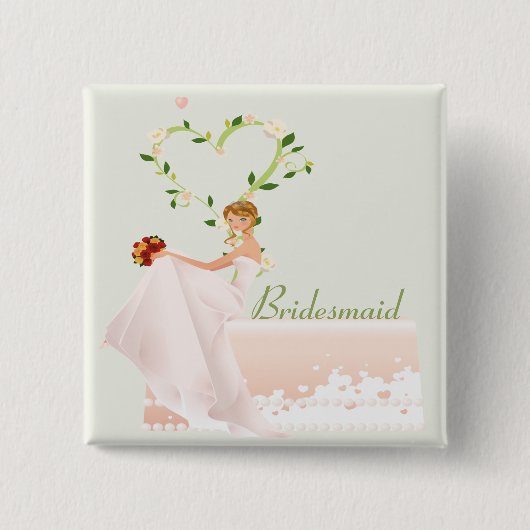 Elegant Bridesmaid Button (Voorkant)