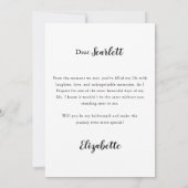 Elegant Bridesmaid Proposal Photo Card Kaart (Achterkant)