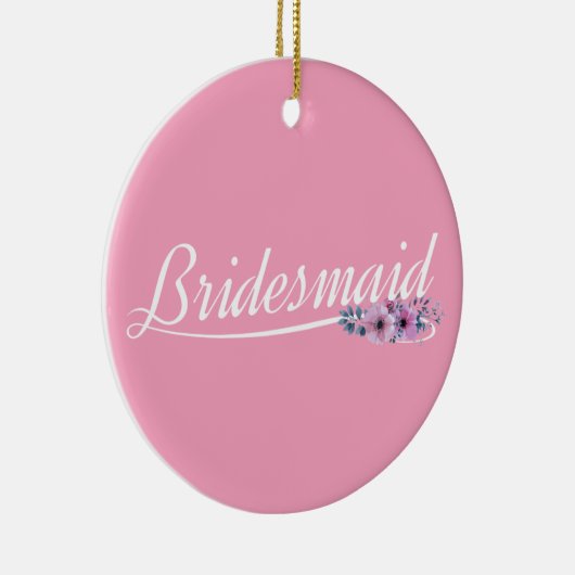 Elegant Bridesmaid Weddenschap Ornament (Rechts)