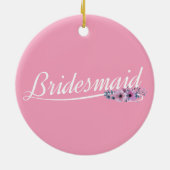 Elegant Bridesmaid Weddenschap Ornament (Achterkant)