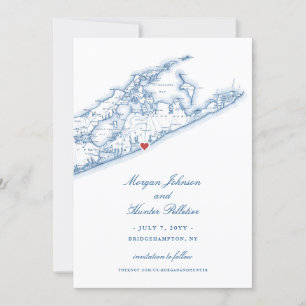Elegant Bridgehampton Tennis & Surf Club Bruiloft Save The Date