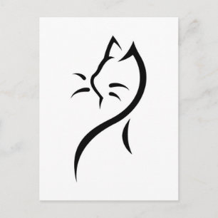 Elegant briefkaart van katten