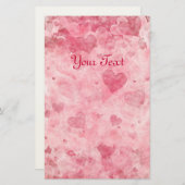 Elegant briefpapier met harten (Voorkant / Achterkant)