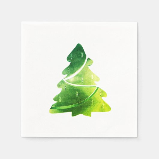 Elegant Bright Green kerstboom Servet (Voorkant)