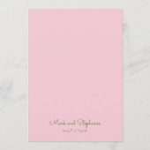 Elegant Bright Pink Floral Wedding Menu (Achterkant)