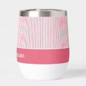 Elegant Bright Pink Striped Wedding (Arrière)