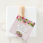 Elegant Bright Roze Floral Bedankjes Labels (In situ)