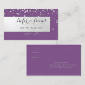 Élégant brillant, Confetti Argent, Carte de référe (Devant / Derrière)