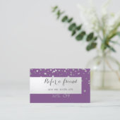 Élégant brillant, Confetti Argent, Carte de référe (Debout devant)