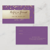 Élégant brillant, Confetti, Carte de référence vio (Devant / Derrière)