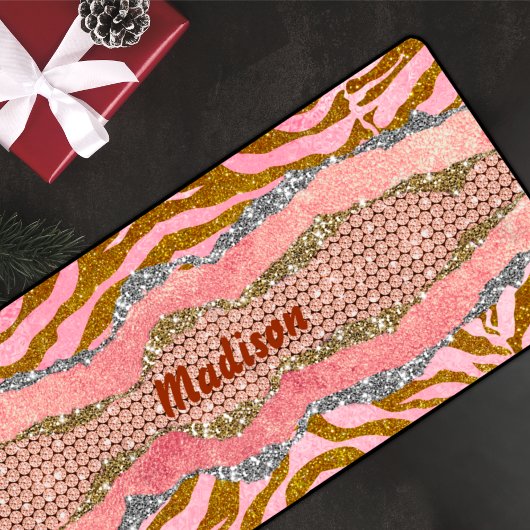 Élégant brillant rose poster de animal de brillanc