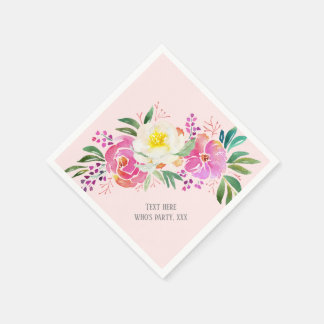 elegant, bronbloemen roze bloem servet